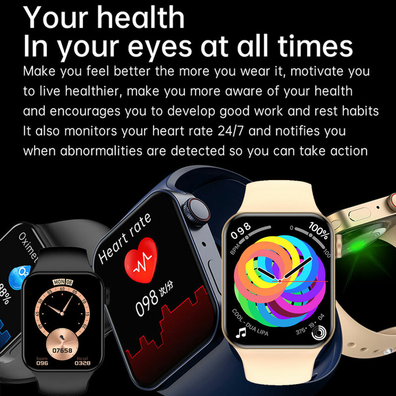 Iwatch7 relógio inteligente ip68 à prova dip68 água de fitness bluetooth relógio ios android relógio inteligente 1.82 screen tela toque relógio pk relógio inteligente x8