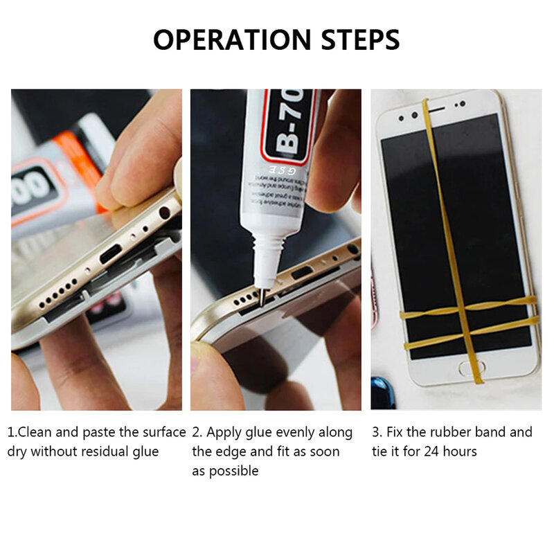 B7000 15\25\50\110ml glue for mobile phone screen handmade DIY jewelry paste drill glue Epoxy Resin Adhesive