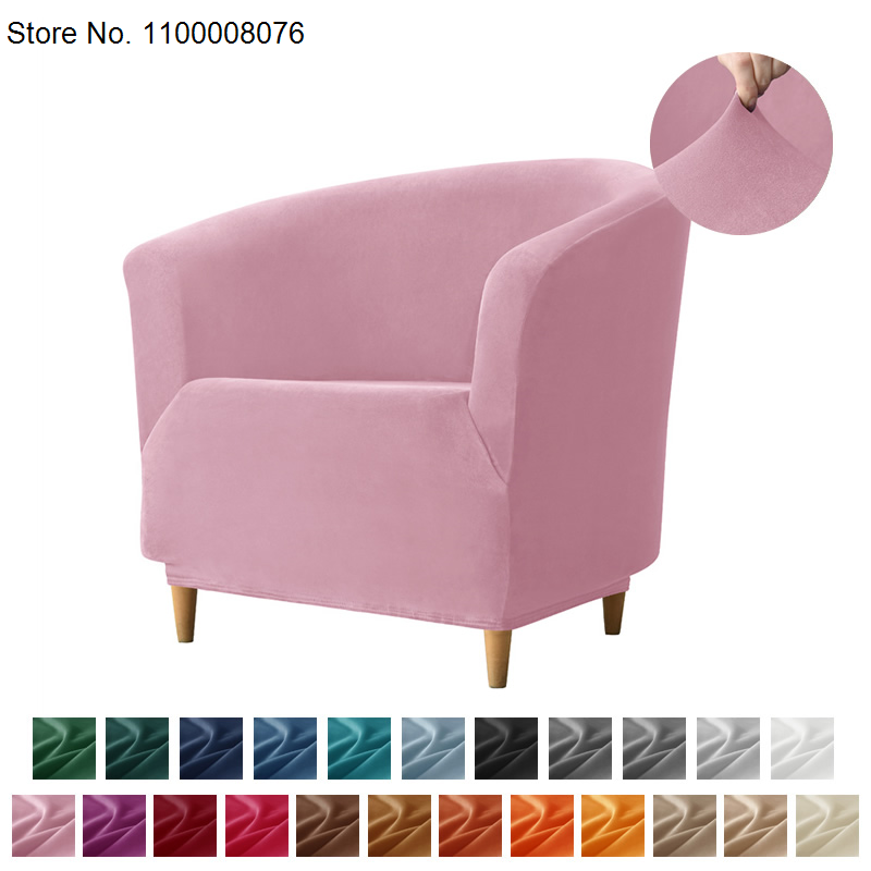 Veludo lazer clube de veludo poltronas cadeira cobre estiramento sofá slipcover removível sofá capa para barra contador cor sólida