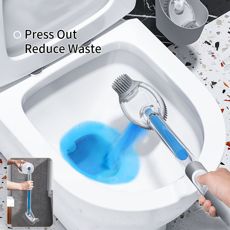 Silicone Toilet Brush Set No Dead Corners Household Wash Toilet Cleaning Soft Bristle Artifact Creative Bathroom Accessories