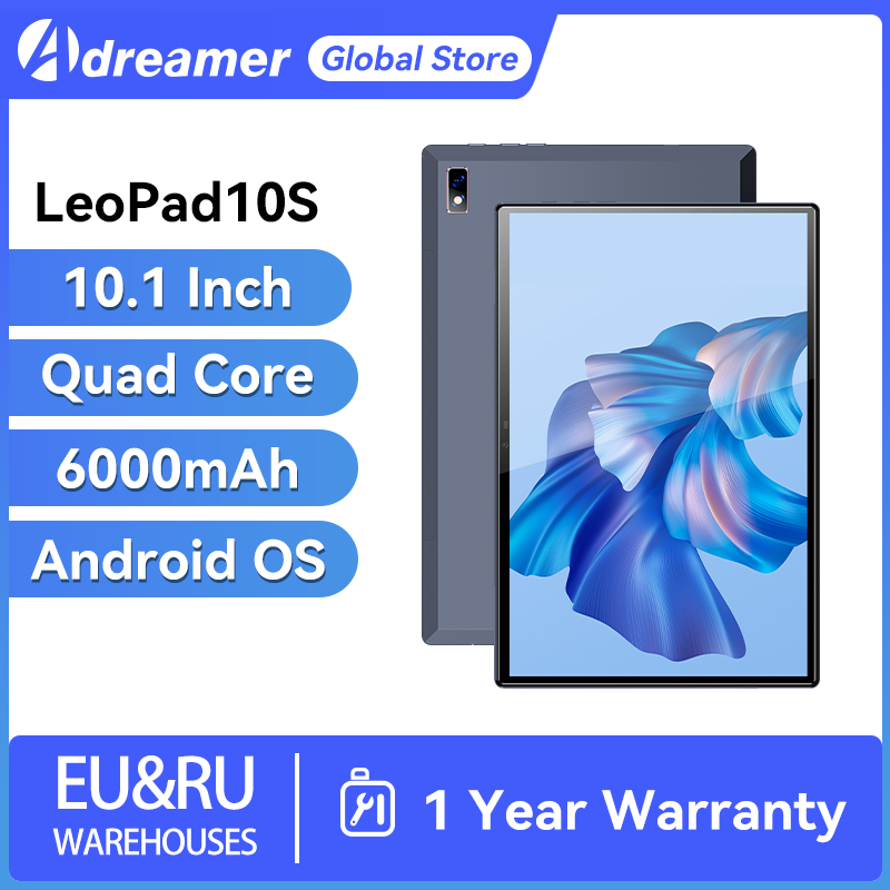 แอดรีมเมอร์แท็บ LeoPad10S แท็บเล็ต4กิกะไบต์แรม32กิกะไบต์รอมแอนดรอยด์11เม็ด10.1นิ้วจอแสดงผล IPS 6000mAh WiFi 1280*800แท็บเล็ต PC โลหะ