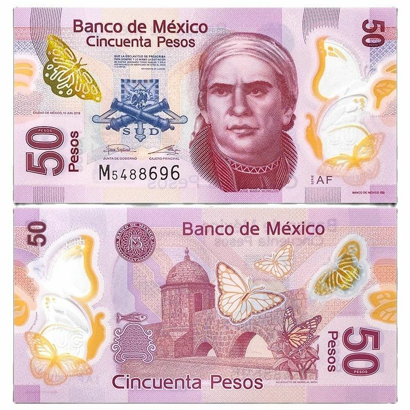 New 2019 Mexico 50 Peso Original Commemorative Notes UNC