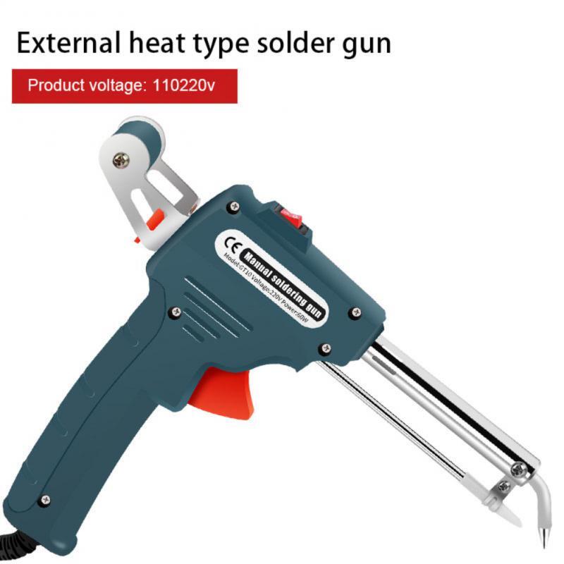 Manual Weld Gun 60W Constant Temperature Electric Iron Automatic Welding Gun Sleeve Tin Wire Electric Maintenance Welding Tools
