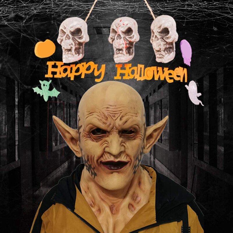 Halloween diabo chapelaria máscaras assustadoras halloween cosplay máscara facial completa assustador festa de fantasia para adultos