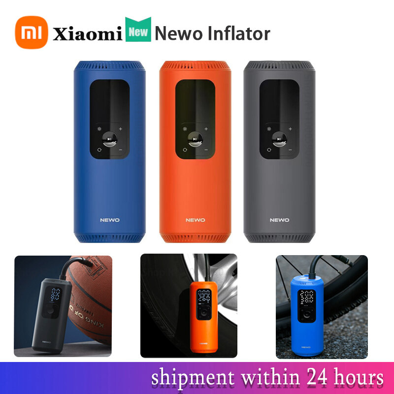 Xiaomi-Inflador de aire eléctrico portátil mijia Newo, bomba de aire multiherramienta para bicicleta, coche, compresor de bola, Led tipo C, hogar inteligente, novedad