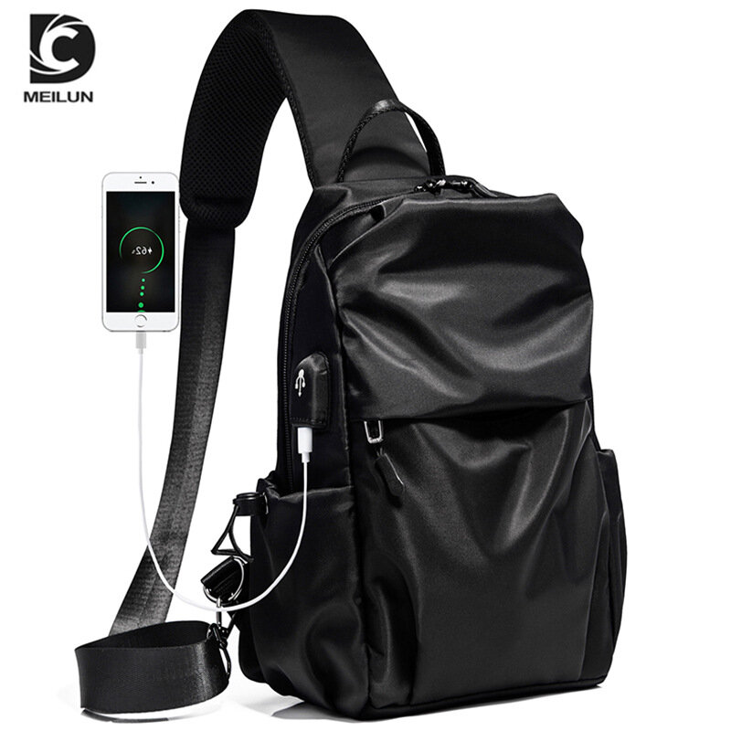 TANGCOOL – sac à bandoulière de poitrine chargeur USB, petit sac à dos pour téléphone d'affaires, vente en gros, sac de taille pour cyclisme, Oxford, nouveau