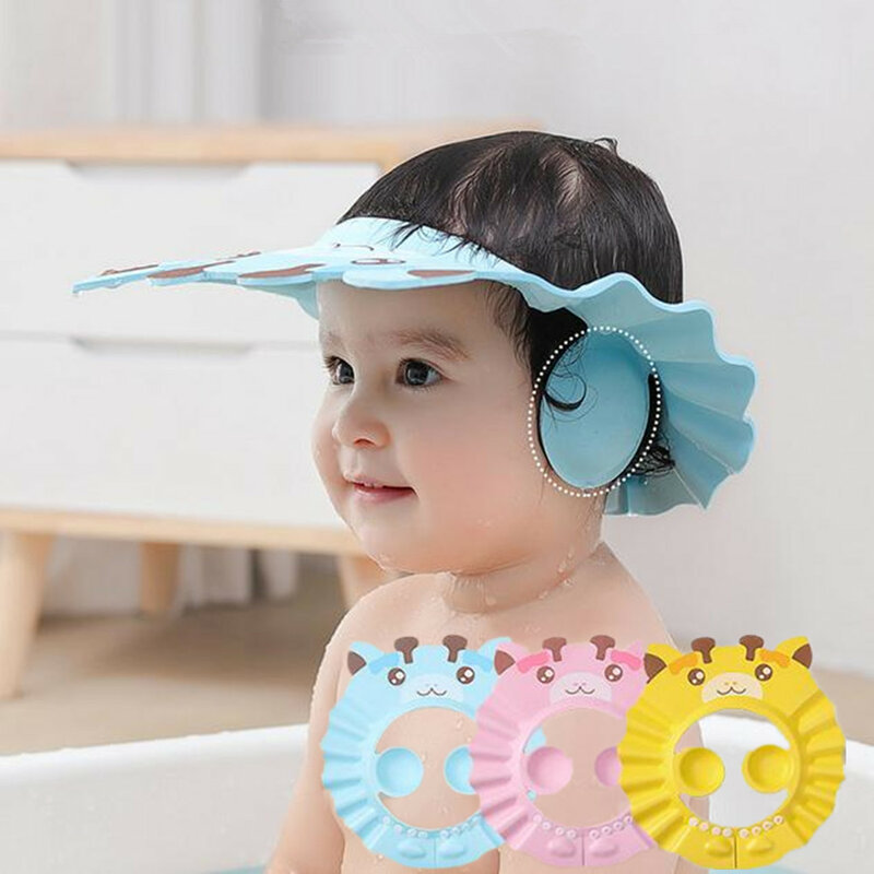 เด็กทารกแชมพูหมวกอาบน้ำหมวกเด็ก Wash Shield ปรับแชมพูหมวกสำหรับทารกแรกเกิดทารก
