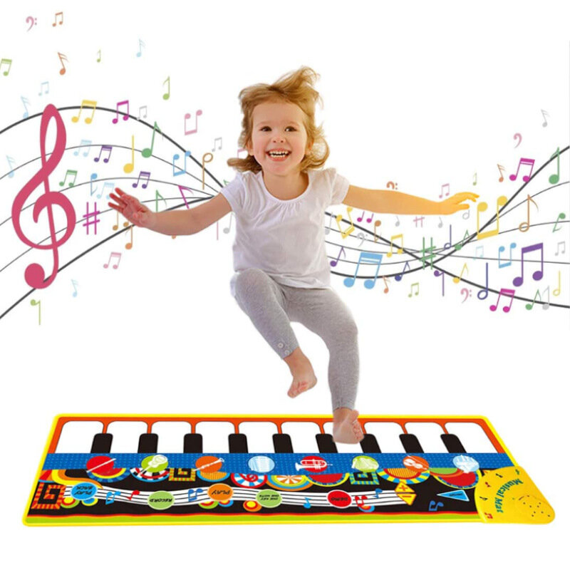 5รูปแบบเดียวแถวมัลติฟังก์ชั่เครื่องดนตรีเปียโนสำหรับเด็กทารกเล่นคีย์บอร์ดพรมของเล่นเพื...