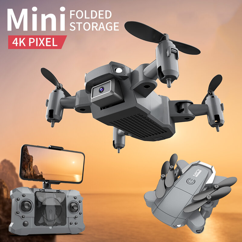 Мини-Дрон 4K камера HD складной Квадрокоптер с одной кнопкой возврат FPV Follow Me Радиоуправляемый вертолет портативный карманный Квадрокоптер и...