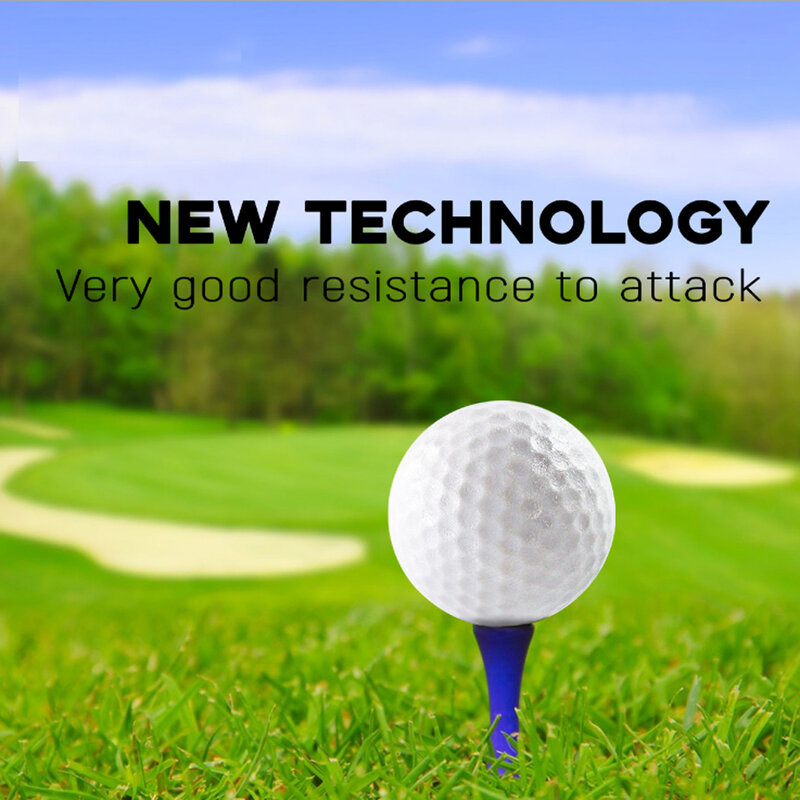 Pelota de Golf de 6 piezas, pelota de práctica de Putting, en blanco, doble cubierta, nueva pelota de distancia, logotipo personalizable