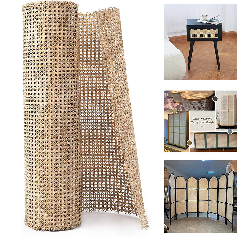 40 45 50 rattan octogonal tecer decorativo móveis cadeira gabinete artesanato tecer malha rattan fio