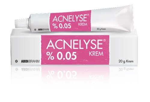 Acnelyse 0.05 (2 PCs) 여드름 치료 미세 주름 및 얼굴 손상 papules 및 pustules treti의 최대 강도