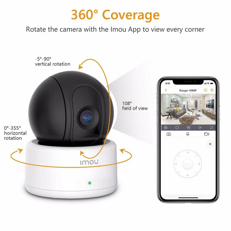 Imou 2mp câmera inteligente casa móvel sem fio wifi monitoramento remoto 360 panorâmica de visão noturna hd IPC-A26HP wifi câmera 1080p ptz