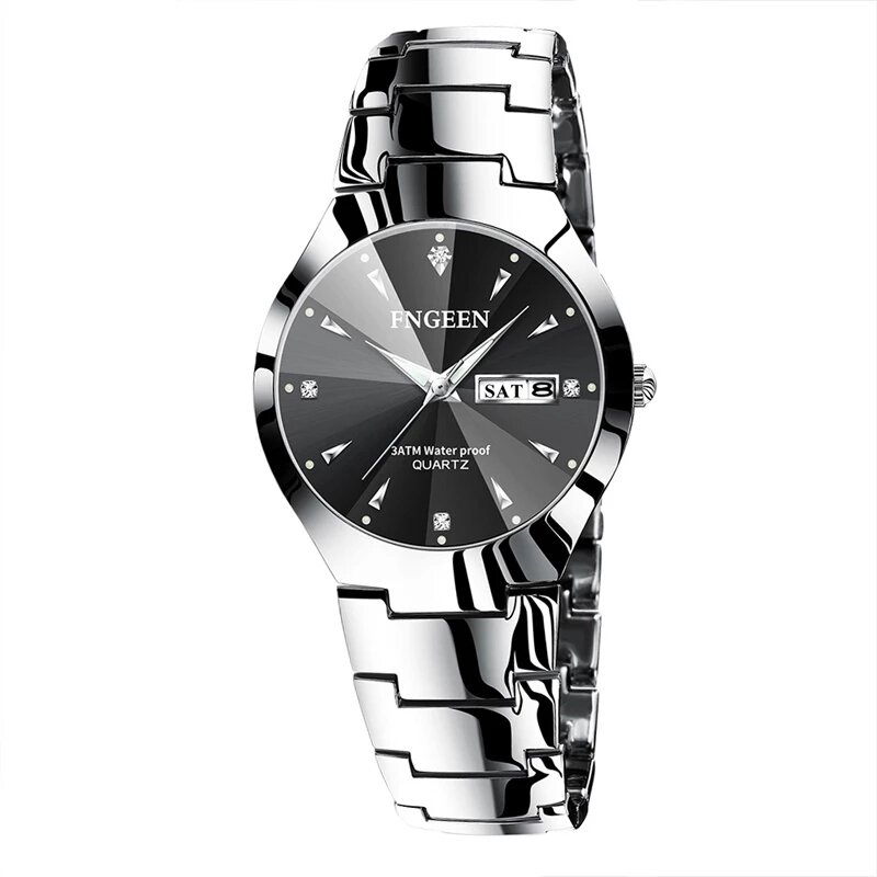2022 marca de luxo fngeen relógios femininos homens moda aço relógio de pulso presente para o casal relógios para os amantes relogio feminino