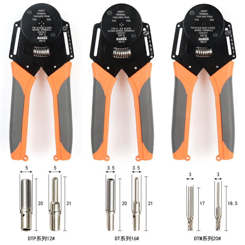 1 pçs iwd crimper harley cater piller ferramenta de mão para deutsch conector deutsch dt, dtm, dtp terminal w2 alicates 18/16/14 awg