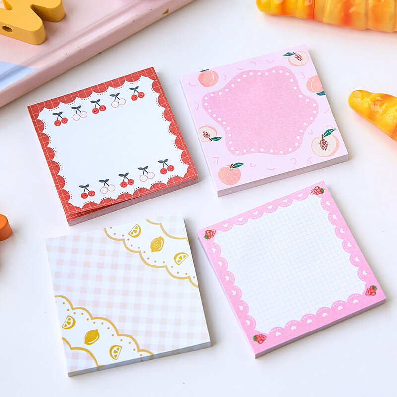 Korea Cartoon Sticky Note Creative Cute Notebook Fruits Sign This Student Office Accessories Memo Pad School Supplies Stationery