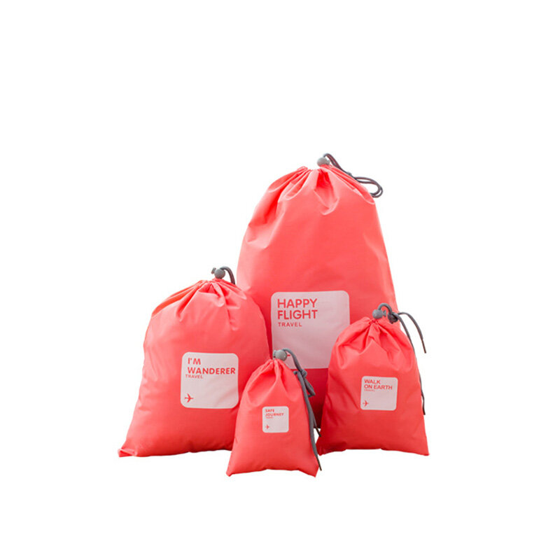 4 pçs/lote sacos de armazenamento viagem sapato maquiagem organizador saco roupa interior cosméticos armazenamento acampamento à prova dwaterproof água
