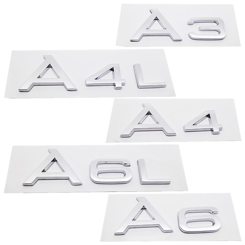 Pegatina de plástico Original para Audi Sline A3 A4 A5 A6 A7 A8 emblema S3 S4 S5 S6 S7 S8 RS3 RS4 RS5 RS6 RS7 RS8, pegatina con logotipo