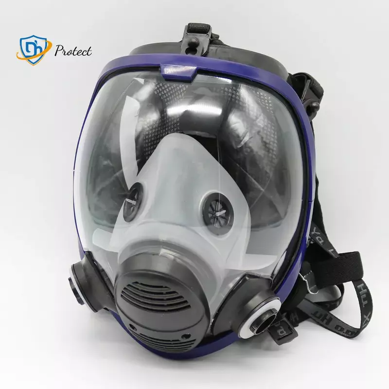 Chemical mask 6800 15/17 in 1 gas mask dust respirator paint insecticide spray silicone full face filter for laboratory welding