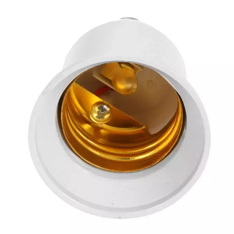 E14 Ke E27 ABS Plug Konektor Aksesori Bohlam Pemegang Perlengkapan Pencahayaan Bohlam Dasar Sekrup Adaptor Lampu Putih Soket Rumah Tahan Api