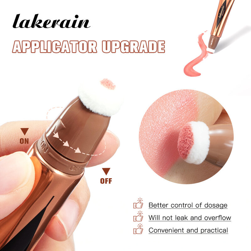Multi-function Liquid Highlight Blusher Eyeshadow Cheeks Makeup Pen Cushion Applicator Face Pigment Blush Cosmetics Makeup Tool