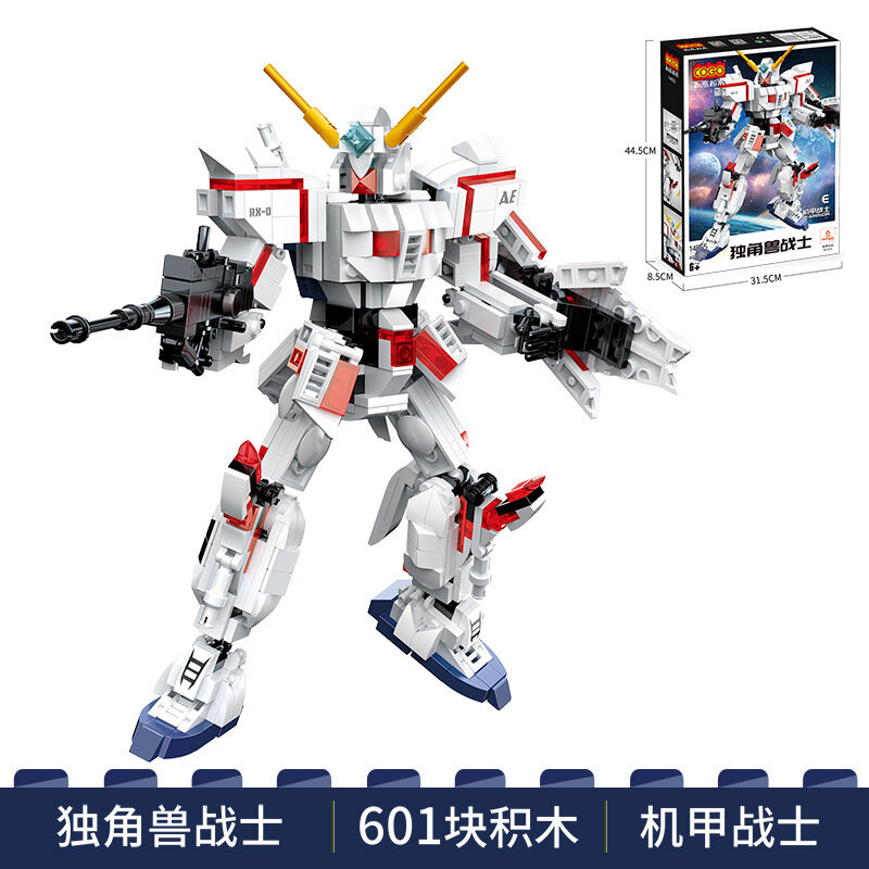 Klocki z obręczą pacyfiku, model mecha Gundam wykonany ręcznie, deformacja, montaż, robot, zabawki edukacyjne dla dzieci, ozdoby