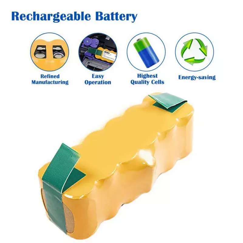 Replacement 5000mAh NI-Mh Battery for iRobot Roomba 500 600 700 800 Series 536 555 560 580 620 630 650 760 770 780 790 870 880