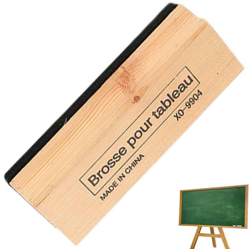 Penghapus penghapus kering kayu Solid papan hitam pembersih penghapus papan tulis penghapus papan tulis tempat kerja kelas papan hapus kering dapat digunakan kembali