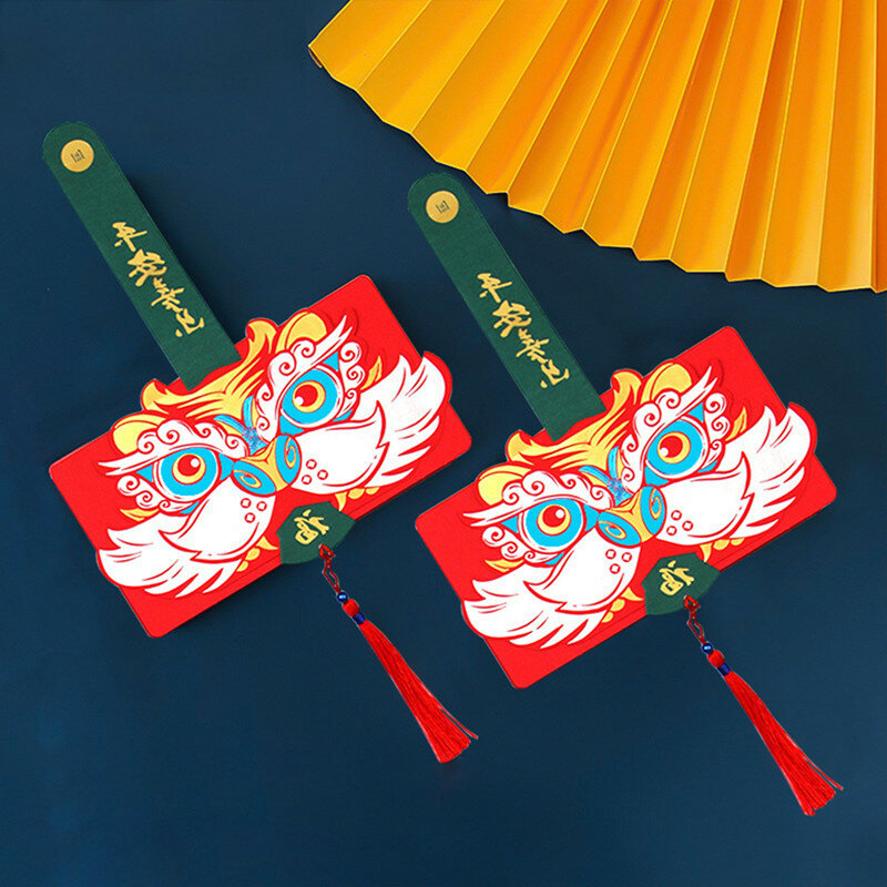 Buste rosse pieghevoli di carta HongBao pacchetto rosso fortunato sacchetto di soldi carino Tiger Spring Festival forniture capodanno cinese Hongbao