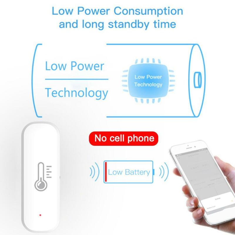 Sensor de humedad y temperatura con Wifi para el hogar, Monitor con aplicación Tuya/life, funciona con termómetro, higrómetro Alexa I C0o6