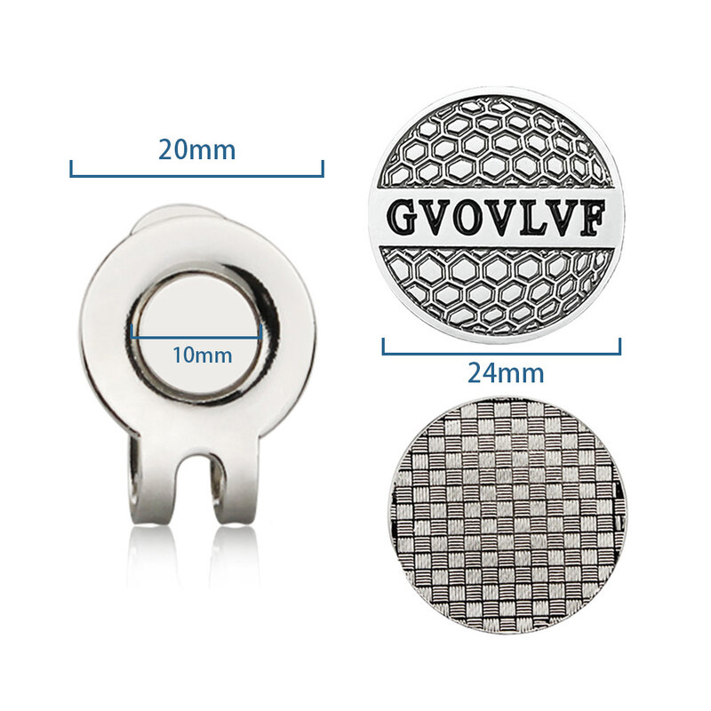 Removable Golf Marker Brand with Gvovlvf Magnet Golf Hat/cap Clip Golf Accessories Alloy Marker for Boys Girl Kids Childre Gift