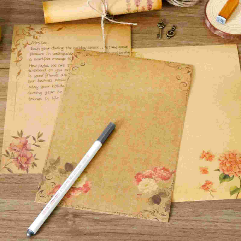 Peinture de lettres en papier motif floral Vintage, 8 pièces, pour l'école et la maison