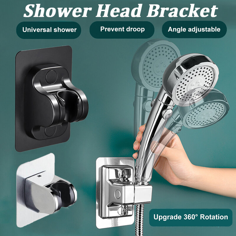 Soporte de cabezal de ducha autoadhesivo para baño, accesorios de baño, 1/2 piezas