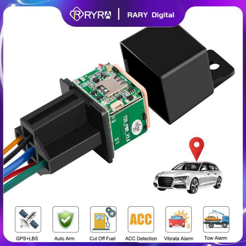 Ryra รีเลย์ GPS ติดตามรถ MV730 9-95V 80mAh ตัดน้ำมันเชื้อเพลิง2G 4G จีพีเอสรถยนต์ติดตามแบบเรียลไทม์สั่นแจ้งเตือนฟรี APP CJ730
