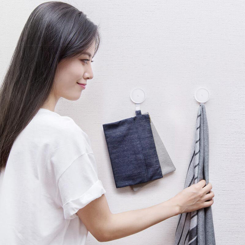 Youpin xiaomi parede protegida cabide banheiro toliet cozinha cabides sala de estar cama ganchos pegajosos adesivo de parede peso máximo 3kg