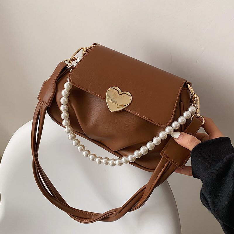 Designer Luxus Marke Vintage PU Leder Kette Umhängetasche Handtaschen und Geldbörsen 2022 Mode Dame Einfache Schulter Tasche