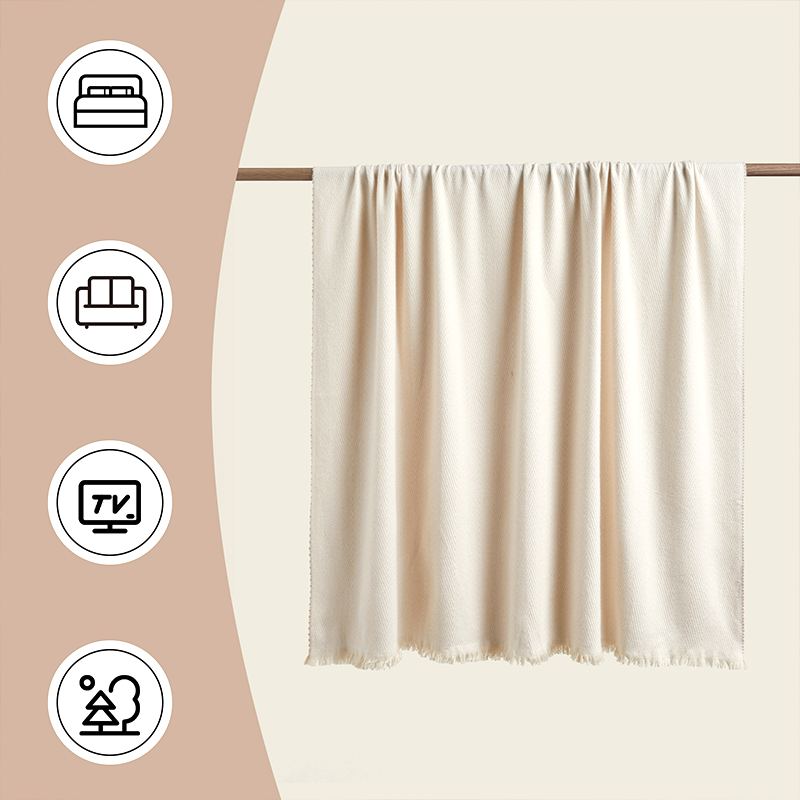 Одеяло ZonLi в стиле ретро, однотонное мягкое покрывало для дивана с кисточками, зимнее теплое домашнее покрывало для кровати, декоративное по...