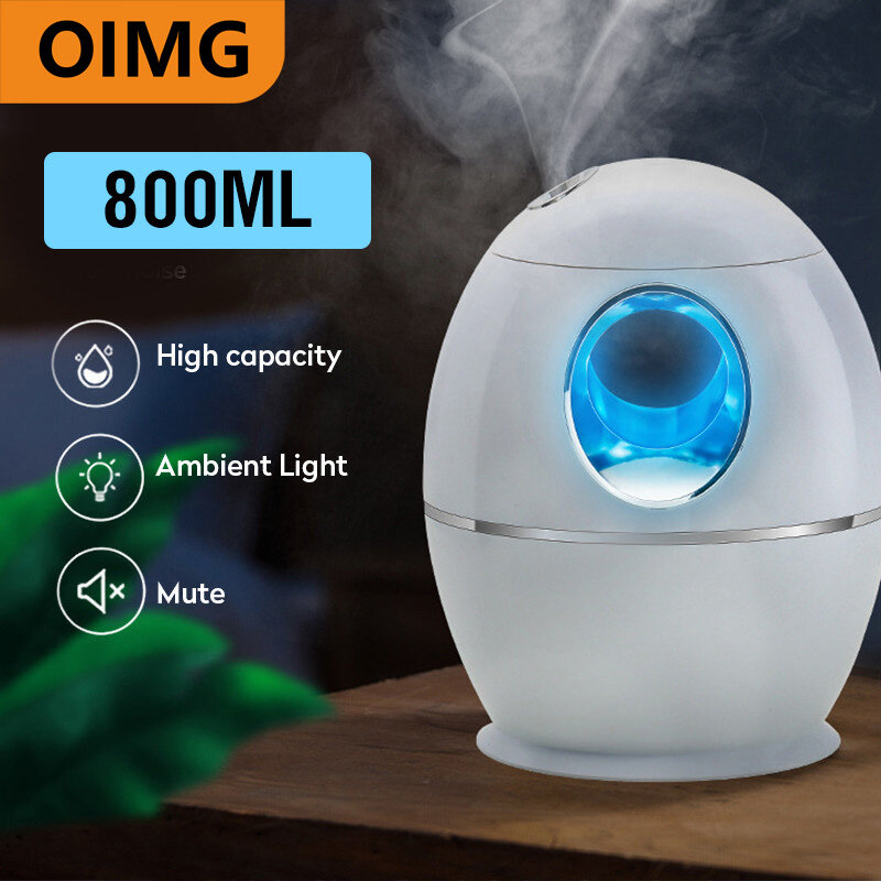 Humidificador de aire de gran capacidad con difusor de aromas, USB, ultrasónico, vapor frío, con luz LED nocturna, para oficina y hogar, 8000MI