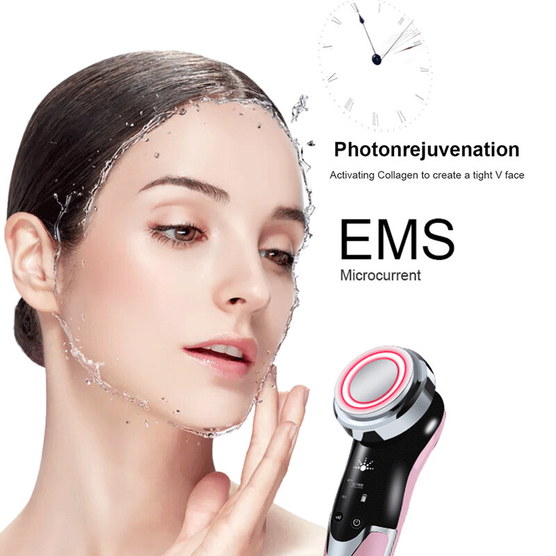 Skin Care เครื่องมือ Face Lift อุปกรณ์ Microcurrent Rejuvenation EMS ใบหน้านวด LED Therapy Antin Aging Wrinkle อุปกรณ์ความงาม
