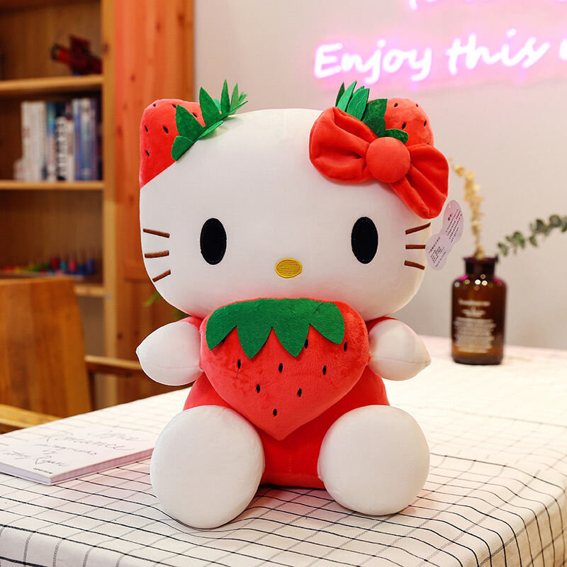 Nowy Sanrio Hello Kitty pluszowe zabawki Anime Cartoon Kawaii śliczne pluszowa lalka wystrój pokoju nadziewane zabawki na prezent urodzinowy dla niej