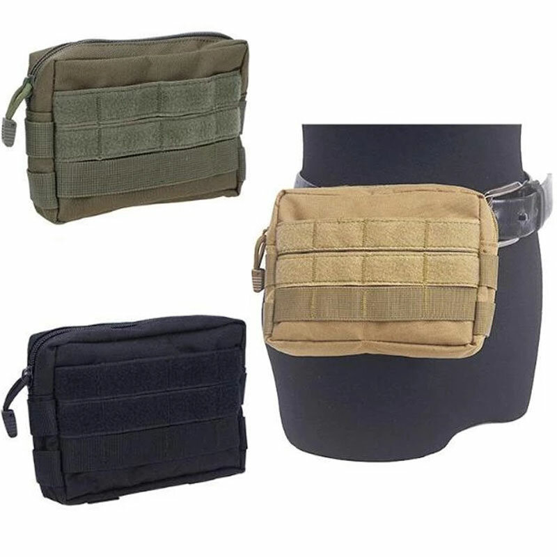 Sac à main tactique Molle de plein air, sac à main de camouflage EDC chasse Camping accessoires Pack d'outils, sac de taille militaire Airsoft, poches de ceinture