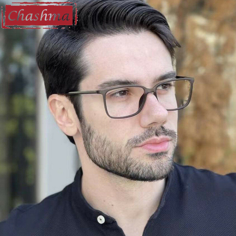 Chashma óculos de prescrição masculina tr 90 mola dobradiça quadro transparente peso leve anti azul ray eyewear feminino