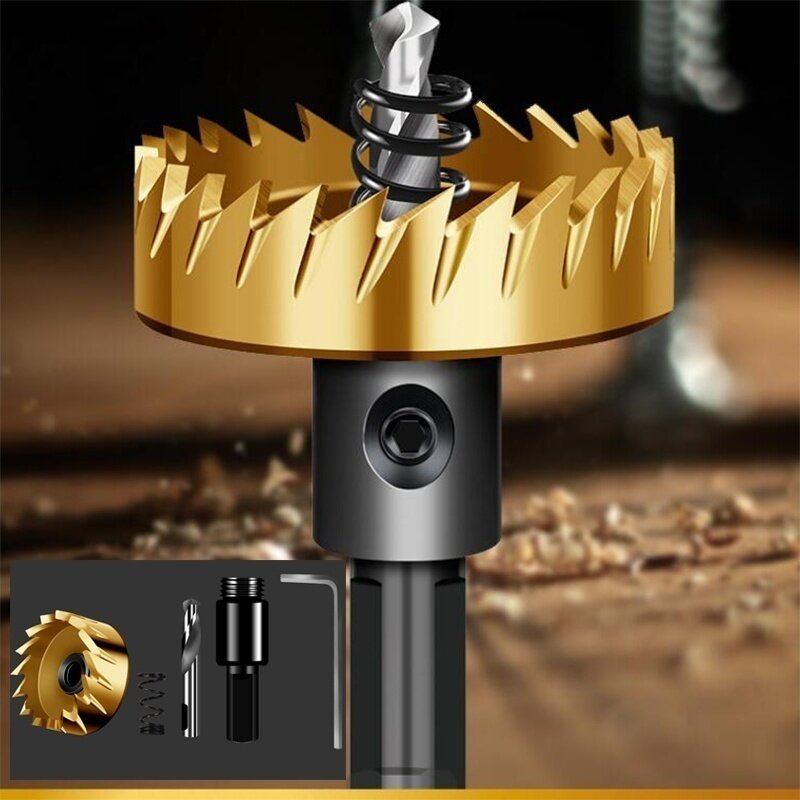 12-50mm HSS foret trou scie Kit de coupe ouvre Cutter Holesaw aluminium fer plaque d'acier inoxydable