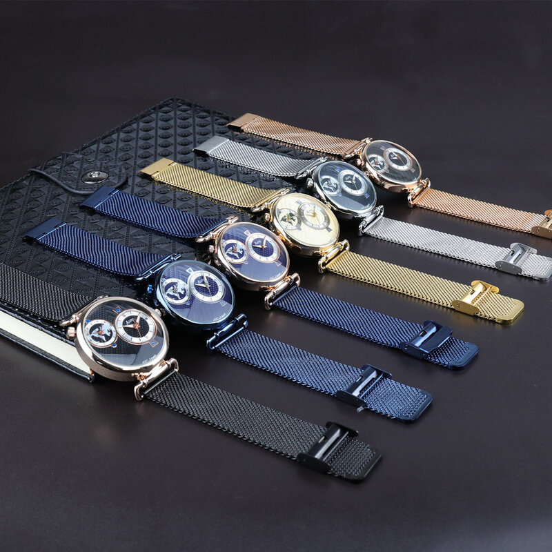 นาฬิกาแฟชั่น2023สำหรับผู้ชายนาฬิกาข้อมือผู้ชายธุรกิจสแตนเลสสตีลแบรนด์หรูชั้นนำสำหรับการด...