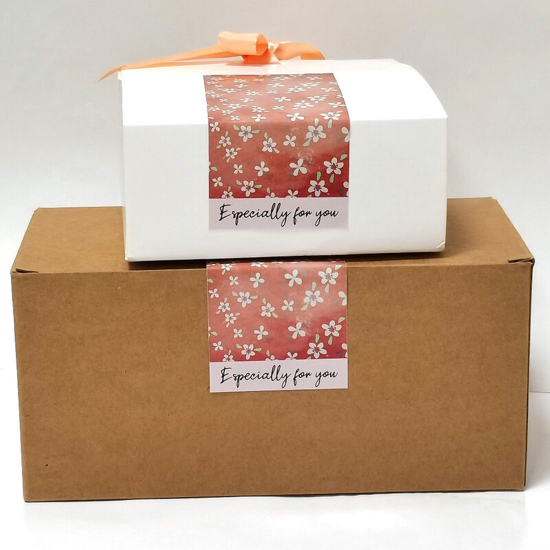 Специально для вас наклейки s этикетки 25-100 шт. дизайн Совы Птицы цветка Прямоугольная Упаковка Уплотнительная наклейка для онлайн-покупок