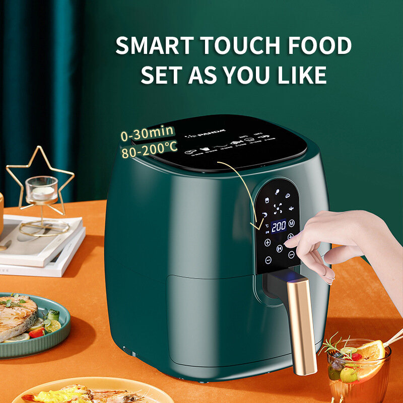 220V Electric Air Fryer 6L Large Capacity Household Multi-functional Smart LED Touchscreen Deep Fryer without Oil