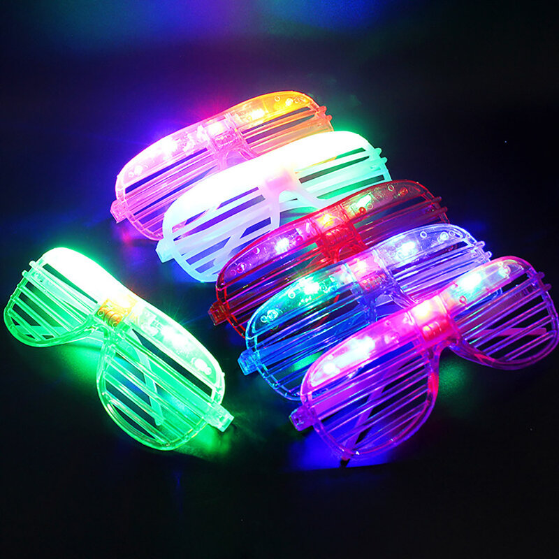 Gafas de sol con luz LED que brillan en la oscuridad para niños y adultos, lentes de neón para fiesta, cumpleaños y Navidad, 10/20/50 unidades