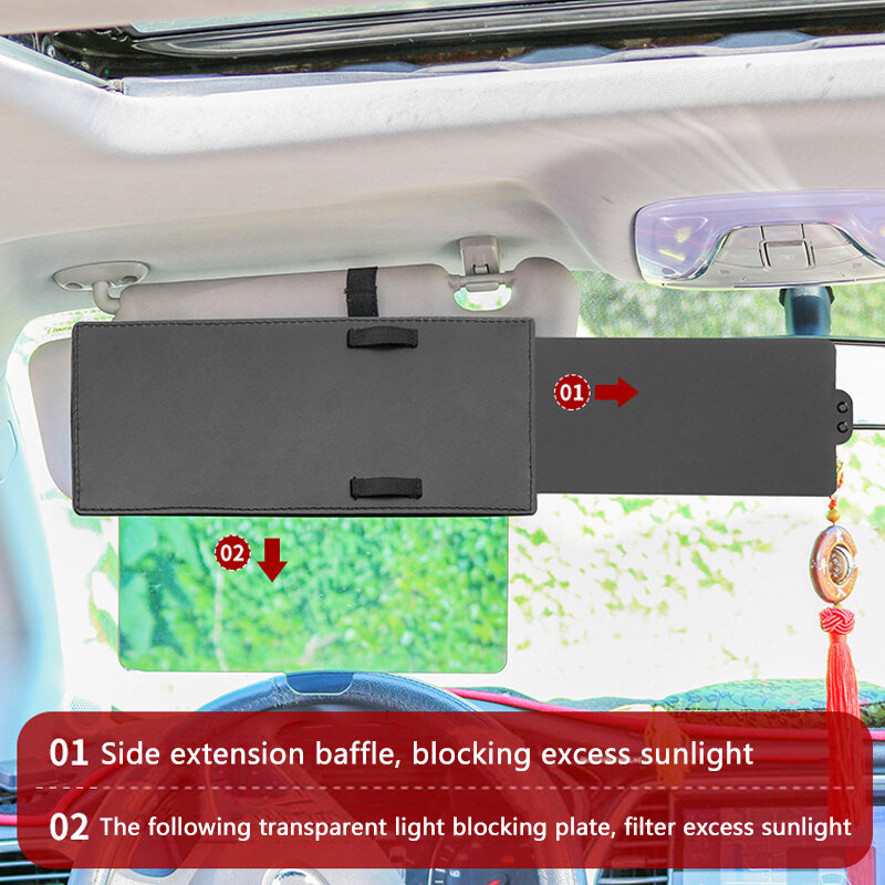 Car Sun Visor Extender Polarized Automotive Sun Protection Visor Extender Protect From Sun Glare Snow Blindness Fog UV Rays