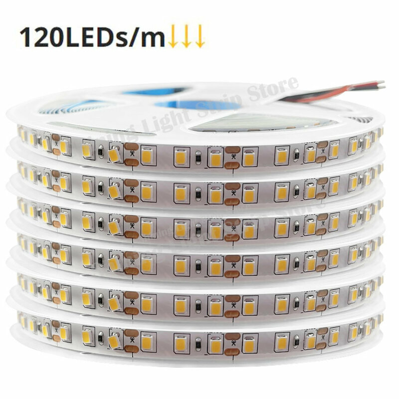 Taśma LED 2835 światła RGB naturalna biel światło do pokoju 12V elastyczna strona główna kuchnia lampa dekoracyjna taśma LED taśma z diodami 120 leds/m