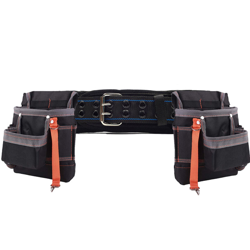 Cinturón de herramientas de alta resistencia para hombre, bolsa de almacenamiento ajustable y desmontable para electricista y carpintero, 3 unidades